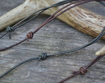 Adjustable leather necklace, adjustable leather cord, adjustable leather cord necklace, plain leather cord necklace, mens leather necklace