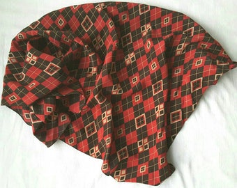 Vintage 100% silk scarf, made in Italy.