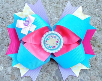 Bottle Cap Hair Bow - Boutique Hair Bow - Girls Hair Bow - Bff Hairbow