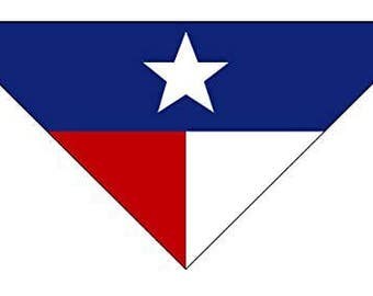 Texas Flag Dog Bandana - Medium to Large Dogs - TX State Flag Dog Bandana - Dog Accessory (MED-LARGE) - 46022