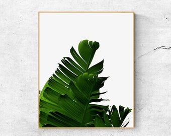 Palm tree print, Banana leaf print, Wall art printable, Scandinavian print, Wall art prints, Tropical leaf print, Botanical print, Wall art
