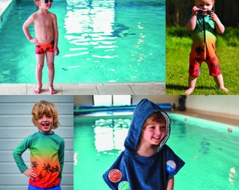 MBJM Swim Super Bundle - 4 pdf sewing patterns (prem./small newborn - Age 12)
