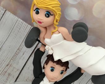 Weight lifter / Weight lifting / crossfit / keep fit / Gym Wedding Cake Topper - Keepsake - fully personalised