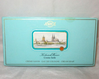 Vintage Boxed Set 3 Bars No. 4711 CREAM SOAP Eau De Cologne Kolnisch Wasser Creme Seife Savon 3 x 100 grams = 300 grams ~ 3 x 3.5 oz 10.5 oz