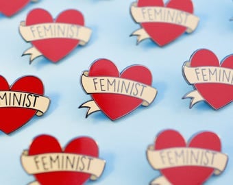 Feminist Heart Hard Enamel Lapel Pin