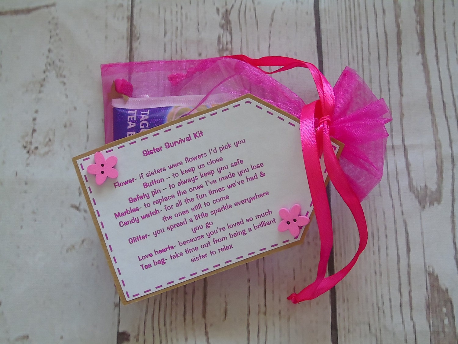 Sister Survival Kit novelty personalised gift birthday