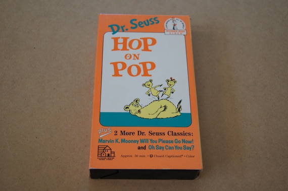Vintage 1992 Hop on Pop VHS Dr seuss VHS Cartoon Tape