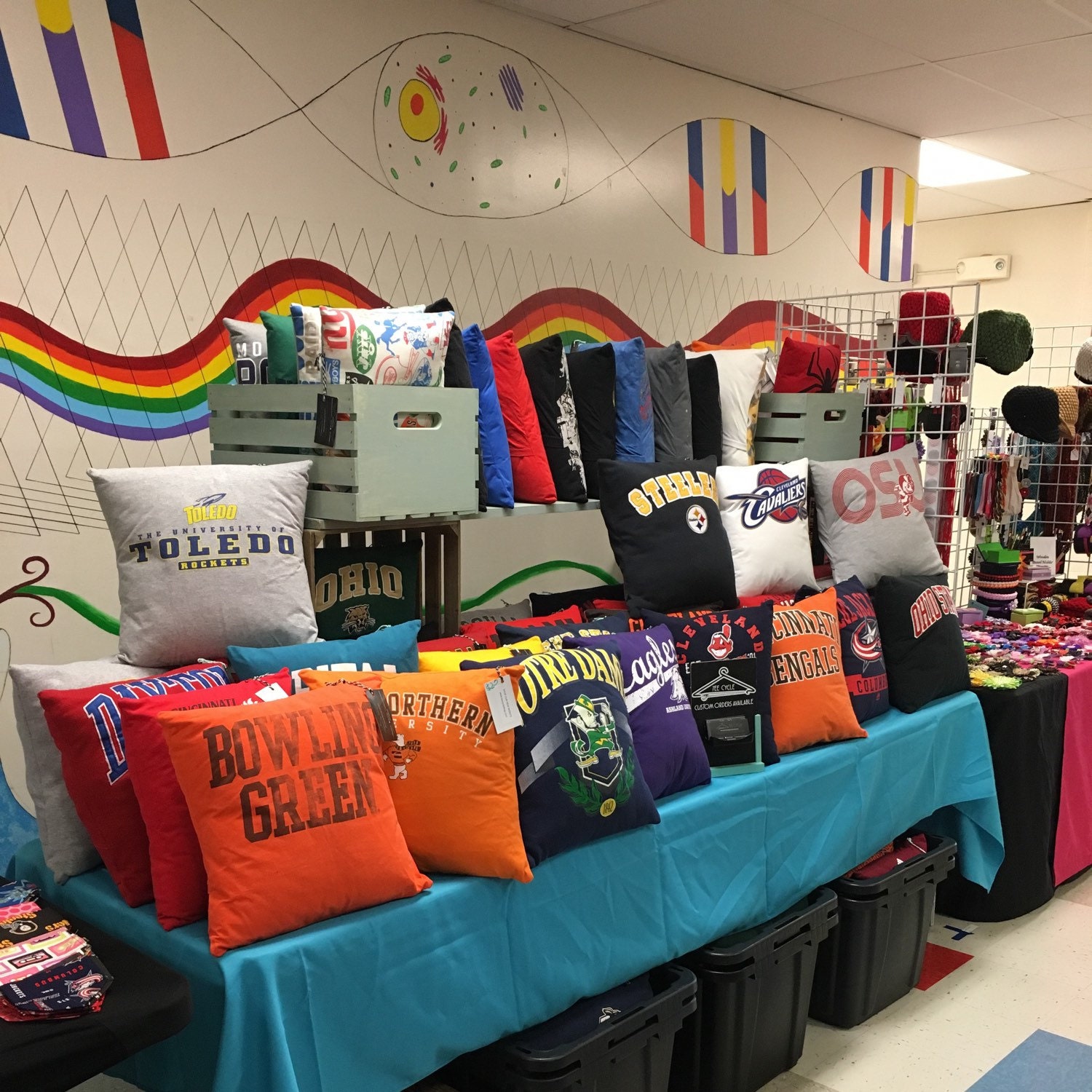 Columbus Ohio university TShirt Pillow 16x16 by