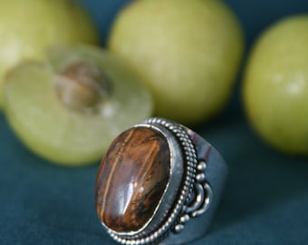 Thabo, ring with Tiger eye, ᴓ 2, 1 cm, size 66