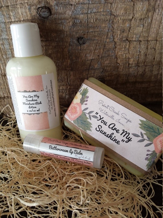 Bath and Body Gift Bag Soap Lotion and Lip by PaintCreekSoaps