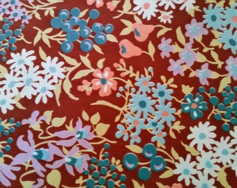 Floral Silky Fabric Yardage, 2 yards