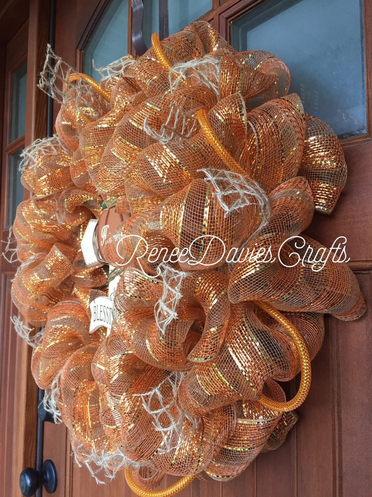 Fall wreath/ faith/ Cross wreath/ by ReneeDaviesCrafts on Etsy