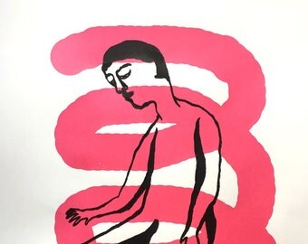 Handmade screen print A2 - 'Wankel'
