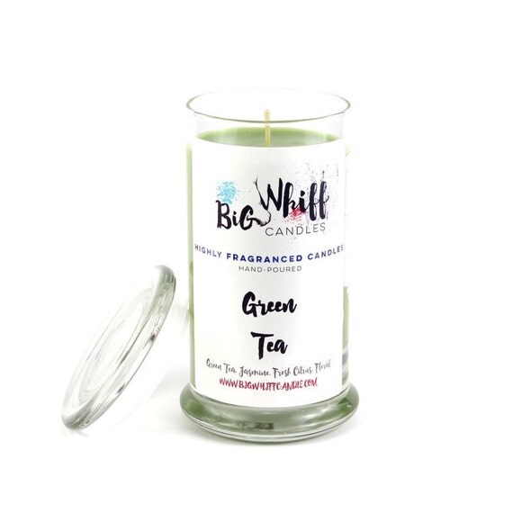 Green Tea Scented Candles Handmade Candles Scented Candle