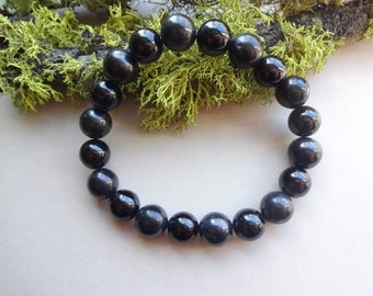Shungite bracelet - Black Tourmaline bracelet -Men bracelet - Root Chakra - healing bracelet - Black bracelet - Black Tourmaline jewelry