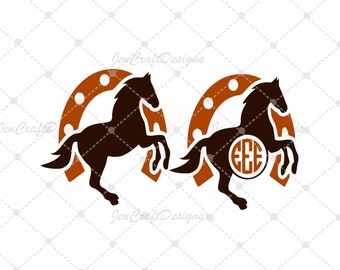 Horse Monogram Svg Cuttable Design SVG, Eps, Dxf Png Cut files for Cricut DS, Silhouette Instant download