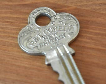 Vintage P & F Corbin New Britain, CT Key Decorative Ornate Cabinet Key Found Hardware Repurpose Arts and Crafts Item