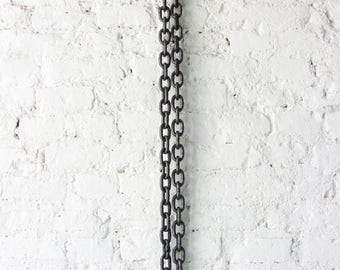 Vintage Iron Hook and 76" Chain Industrial Metal Farmhouse Nautical Decor Hanging Plant Over 6 Feet