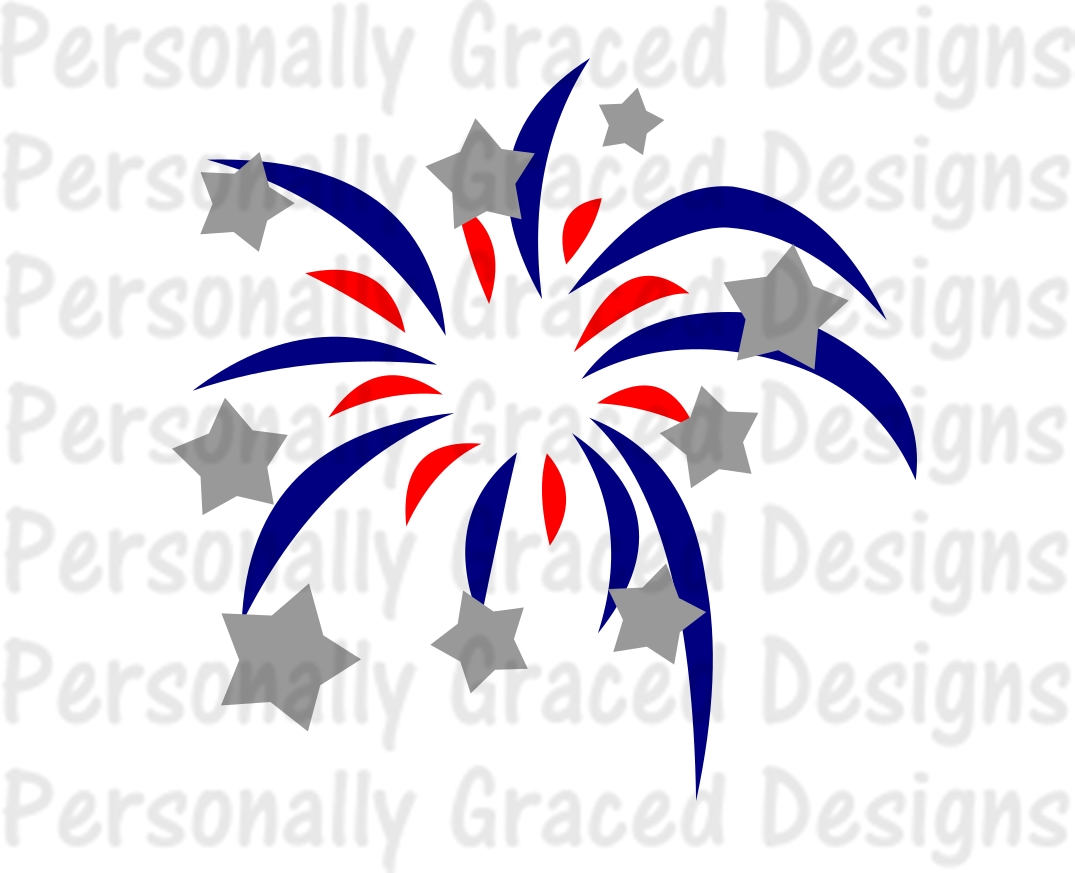 Download SVG DXF EPS Cut file Fireworks svg Firework svg July 4th