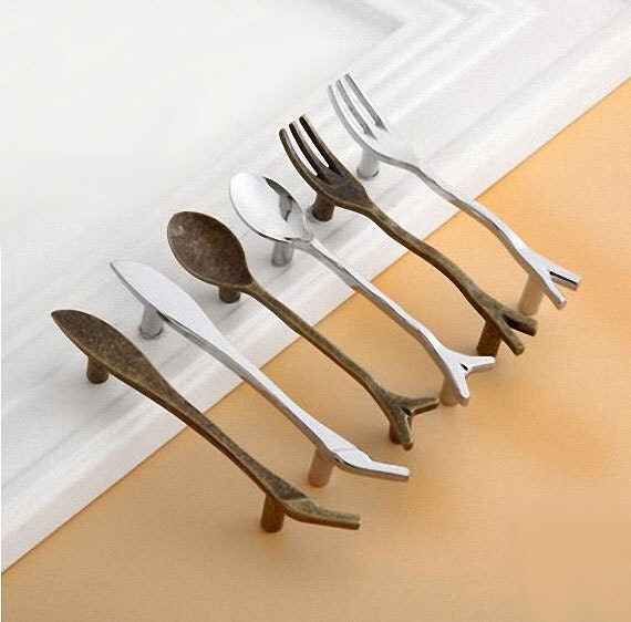 3 Wine Spoon Fork Knife Knob /Kitchen