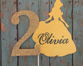 Disney, Belle Cake topper,beauty and the beast,ms potts,custom cake topper,Beast,Beauty,Bell,age,number,birthday, Happy Birthday, 1-Ct.