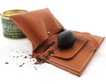 Handmade leather pipe pouch Pipe Roll Tobacco Pipe Pouch Pipe Case Handcrafted pipe bag