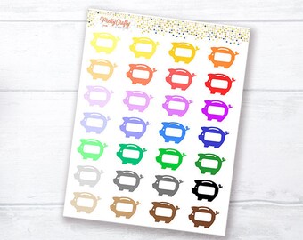 Piggybank planner stickers | Savings stickers | Pay day stickers | Money stickers | Budget stickers | Rainbow stickers | Icon stickers