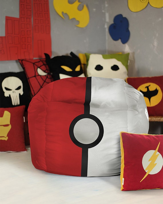 Pokemon bean bag chair cover pouf Kids Teen and Adult by EJSIdsgn