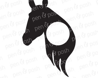 Svg - Horse Monogram SVG - Horse Head Monogram SVG - Horse SVG - Horse Head Svg - Monogram Svg - Cricut Monogram