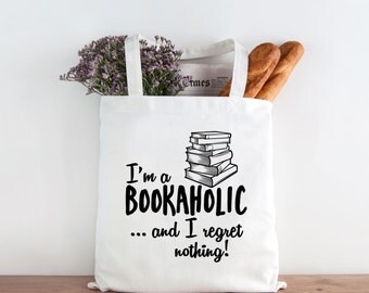 Book Lover Gift Book Tote Bag Book Lover by HeartAndWillowPrints