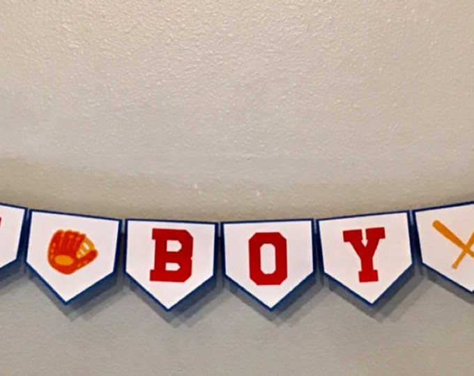 Custom Baseball Themed Baby Shower Banner - Baby Boy Party Sign