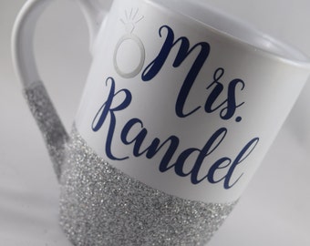 Mrs. Coffee Mug, Mrs Gift, Mrs Present, Wedding Coffee Mug, Glitter Coffee Mug, Future Mrs Gift, Future Mrs Coffee Mug, Future Mrs, Mrs