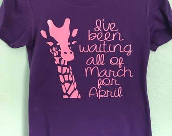 april the giraffe shirt