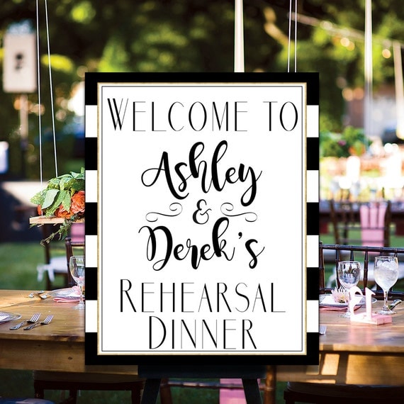 Rehearsal Dinner Sign Printable Wedding by ABridalStory