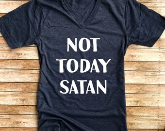 Unisex Tri-Blend T-Shirt Not Today Satan