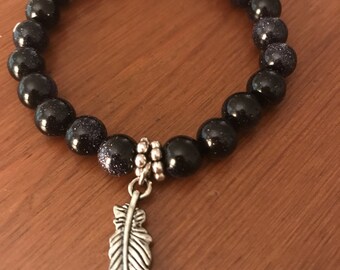Grace And Glass Moonlight and Feathers Bracelet