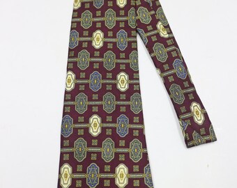 Items similar to Christian Dior Necktie, Red Paisley Silk Tie, Made in