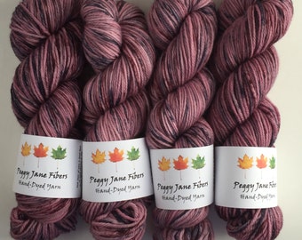 SALE! Hand Dyed Yarn - Worsted - Dusty Petals- 100% Superwash Merino Wool Yarn