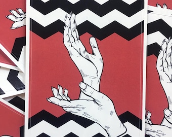 Black Lodge Sticker // Laura Palmer // Twin Peaks // Meanwhile // Garmonbozia // Special Agent Dale Cooper // David Lynch Art // Mark Frost
