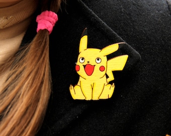 Pokemon Jewelry girl|for|child girl|for|daughter wooden Accessories wood Accessories Pokemon Brooch pokemon pins wooden Brooch wooden pins