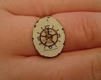 50% Off! Handmade Chaika Watchface Ring
