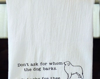 Great Pyrenees Cotton Dish Towel
