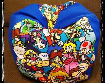 Handmade Super Mario Bros Nintendo Bean Bag Chair For American Girl Dolls Or Other 18" Dolls!