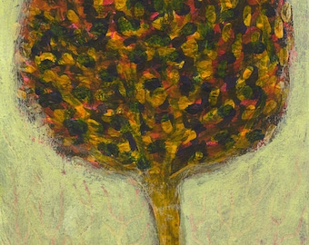 Original Painting Arbre Safran Saffron Tree