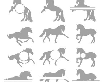 Horse Svg Files Monogram frames, Horse Svg, Horse Riding Svg Files,cowboy svg, Horse Cut File Design, Silhouette, Cricut