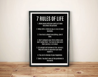 Rules of life | Etsy