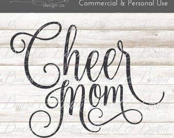 Cheer Mom SVG - Cheer SVG - svg cheer - cheerleading svg files - cheerleader svg - dxf file - cuttable files - vinyl cut file sports mom svg