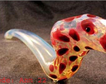 Glass Smoking Pipes, Cobra shaped Glass Smoking Pipe, Girly Glass Pipes, Animal Pipe, Glass Smoking Bowl, Cute Pipes great for gift!