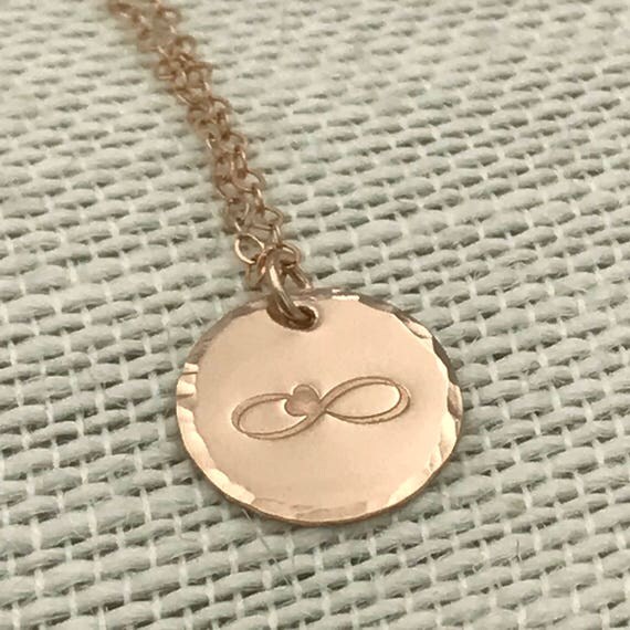 Infinity Charm Necklace Infinity with Heart Bridesmaid Gift