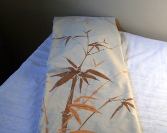 1970s Springmaid twin fitted tan bamboo sheet with butterflies